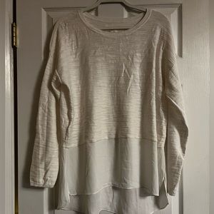 NWOT White Lou & Grey Mixed Media Tunic
